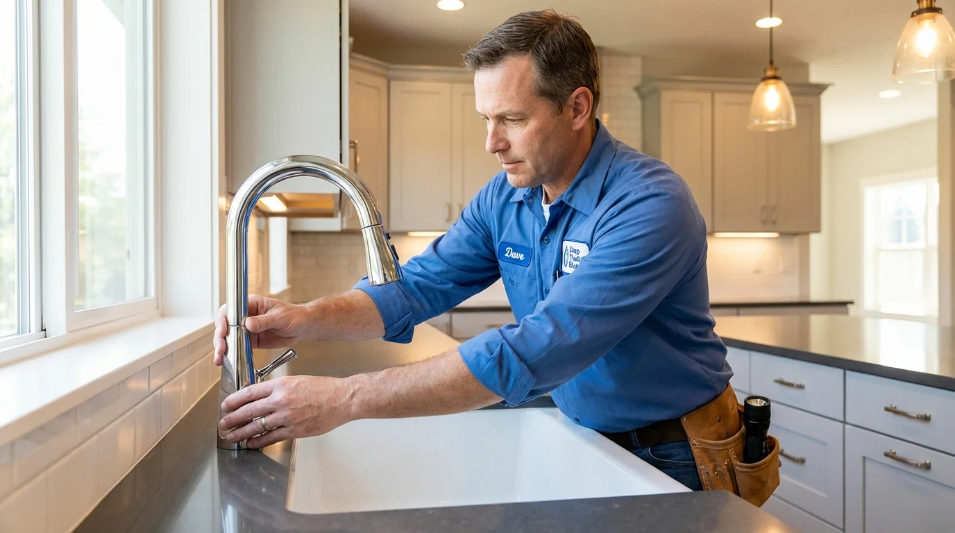 Kitchen faucet installation by Johns Plumbing LLC in Hahira